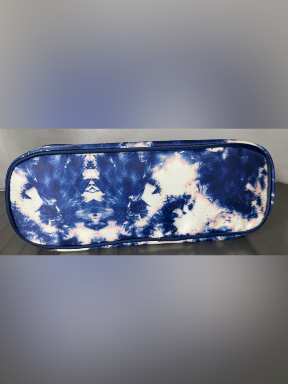 scünci Tie-Dye Clear Cosmetic Bag Set 3pc clear zippered sturdy case boho - Picture 6 of 7